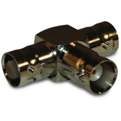 BNC T-Adapter - Koaxial-Adapter | 50 Ω | 2 x BNC-Buchse auf BNC-Buchse | T-Form | Modell 112455