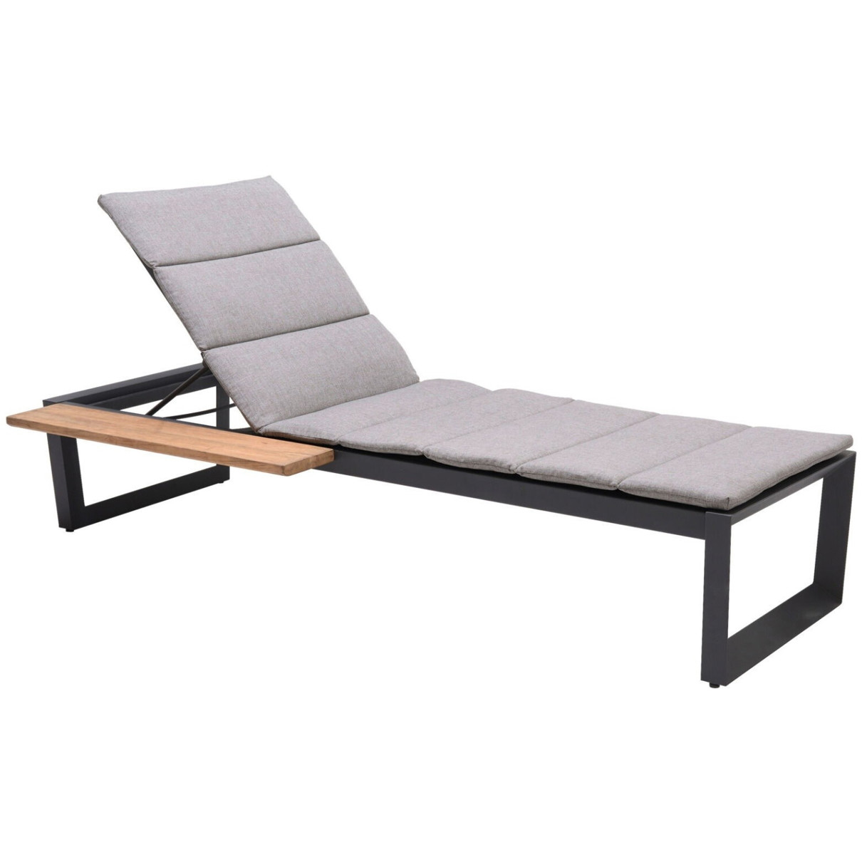 Amatio Jimmy Sonnenliege 214x60 cm - Teak & Aluminium mit verstellbarer Rückenlehne