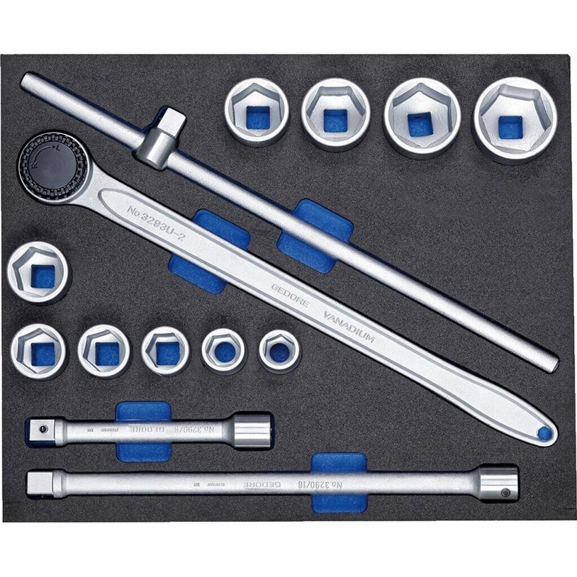 Gedore Steckschlüssel-Sortiment 3/4" in 3/4 Check-Tool-Modul (2005 CT3-32)