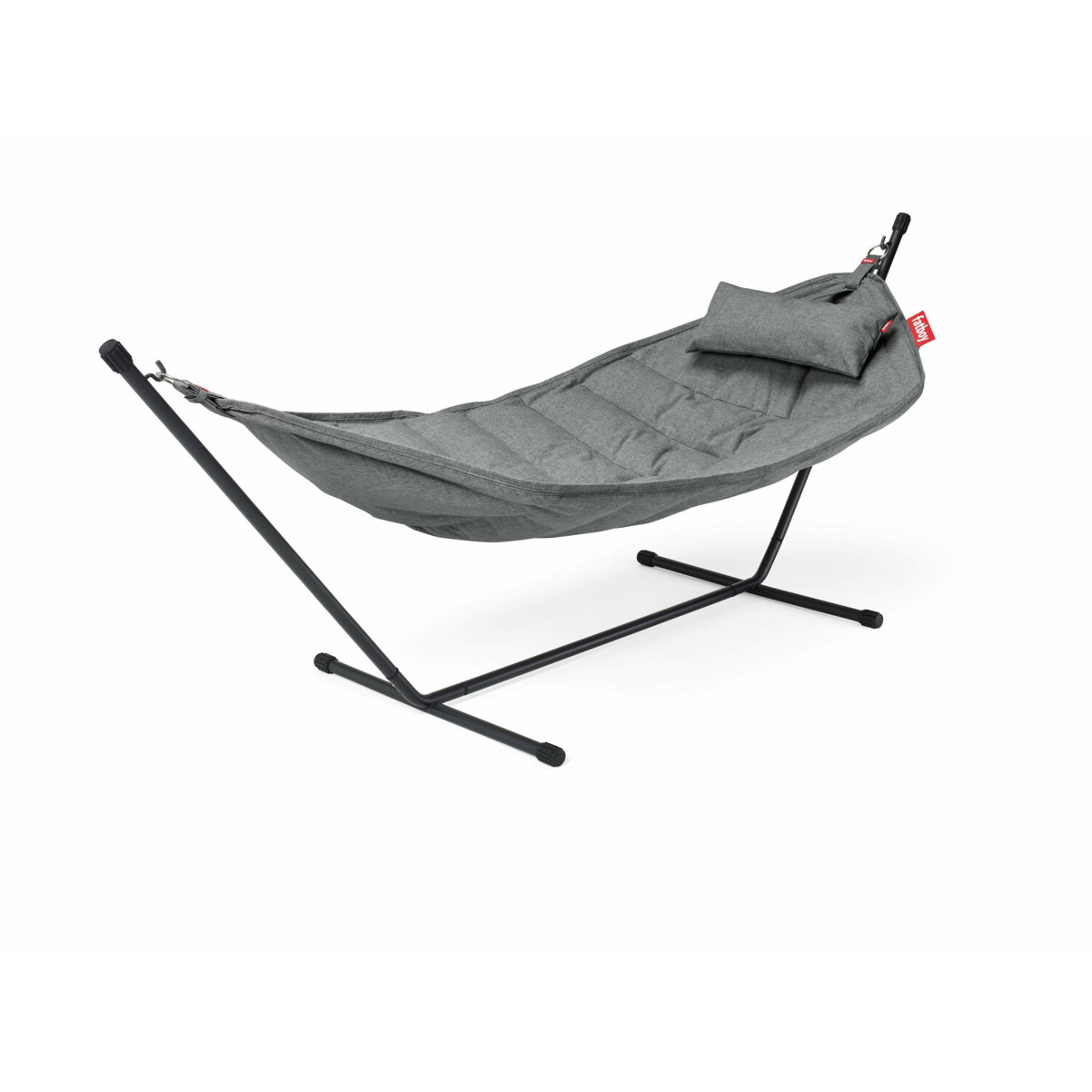 Fatboy Headdemock Superb Deluxe Hängematte mit Gestell - Thunder Grey/Rock Grey - 270x138cm für 2 Personen