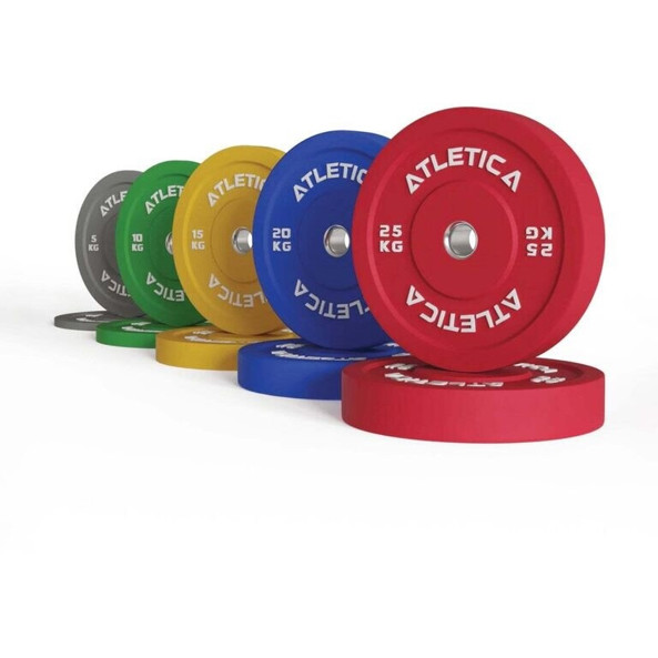 Atletica 150 kg Farbige Gummi-Hantelscheiben Set (54397757)