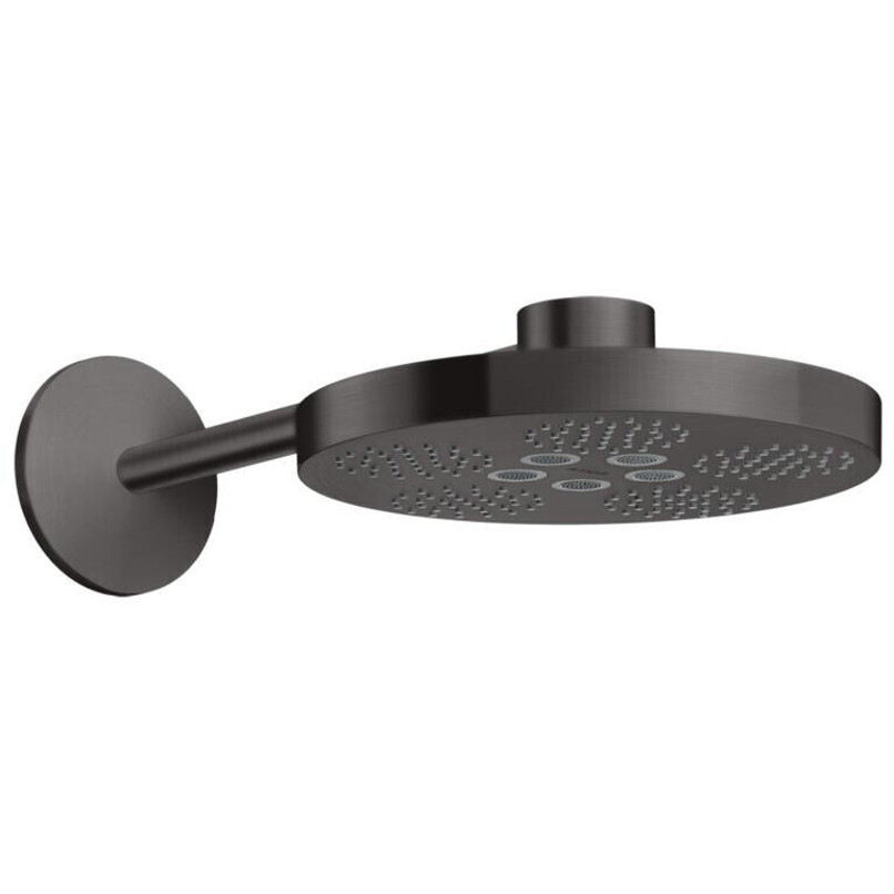 Axor One Duschkopf mit Brausearm - 2jet, Schwarz Chrom gebürstet, Artikelnummer: 48492340