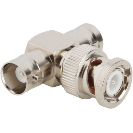 BNC T-Adapter | Koaxial-Adapter | 50 Ω | BNC-Stecker auf 2 x BNC-Buchse | T-Form | Modell 031-8