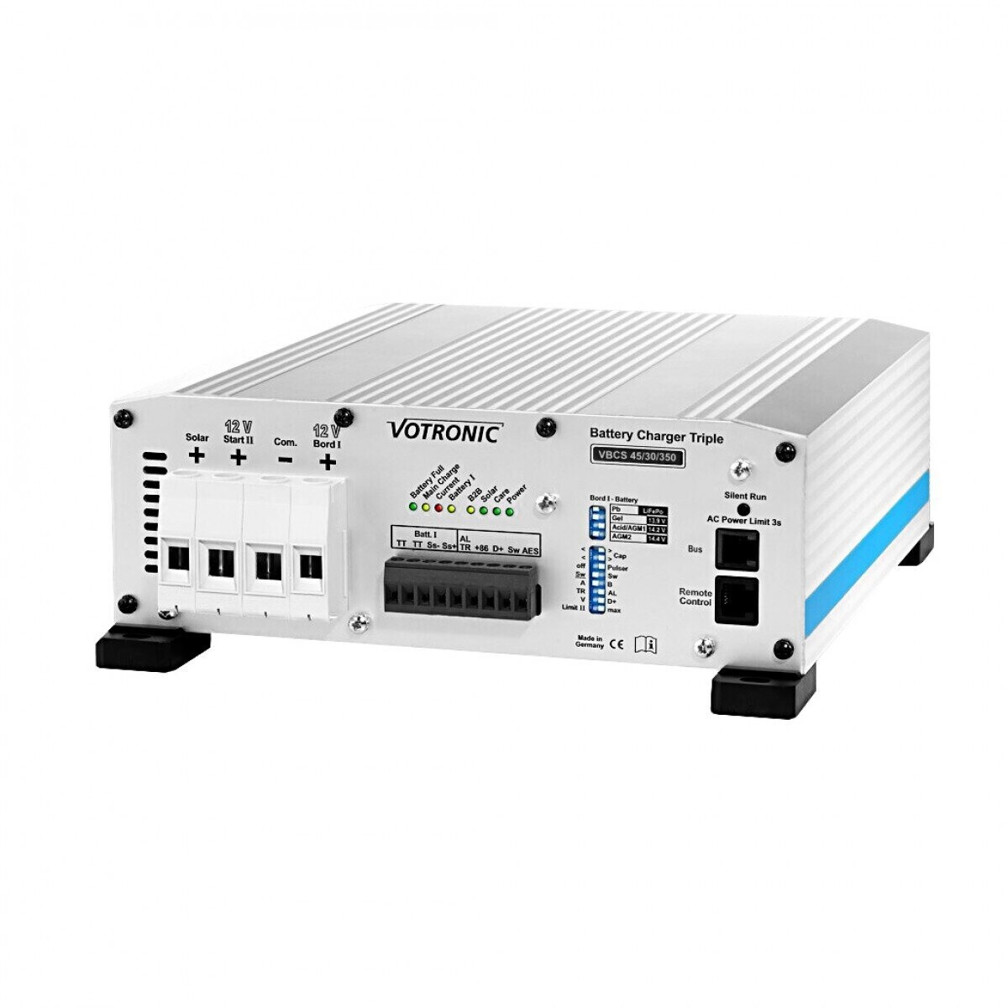 Votronic VBCS 45/30/350 Triple - Intelligenter Solarladeregler mit LCD-Display für 12V/24V Batteriesysteme