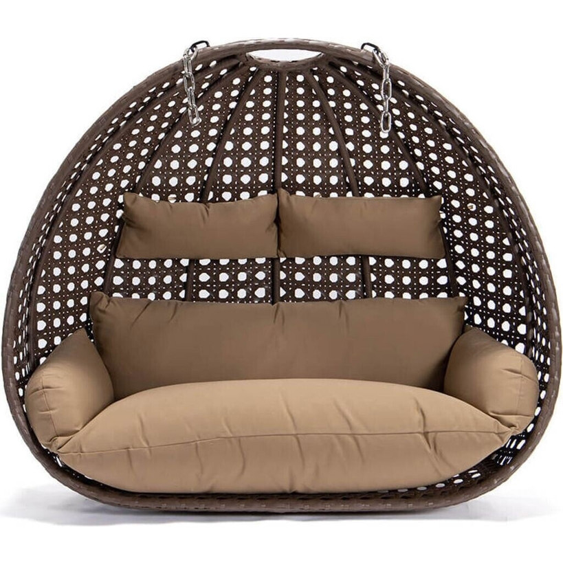 Home Deluxe Deluxe Twin XXL - Hängesessel für 2 Personen aus Polyrattan
