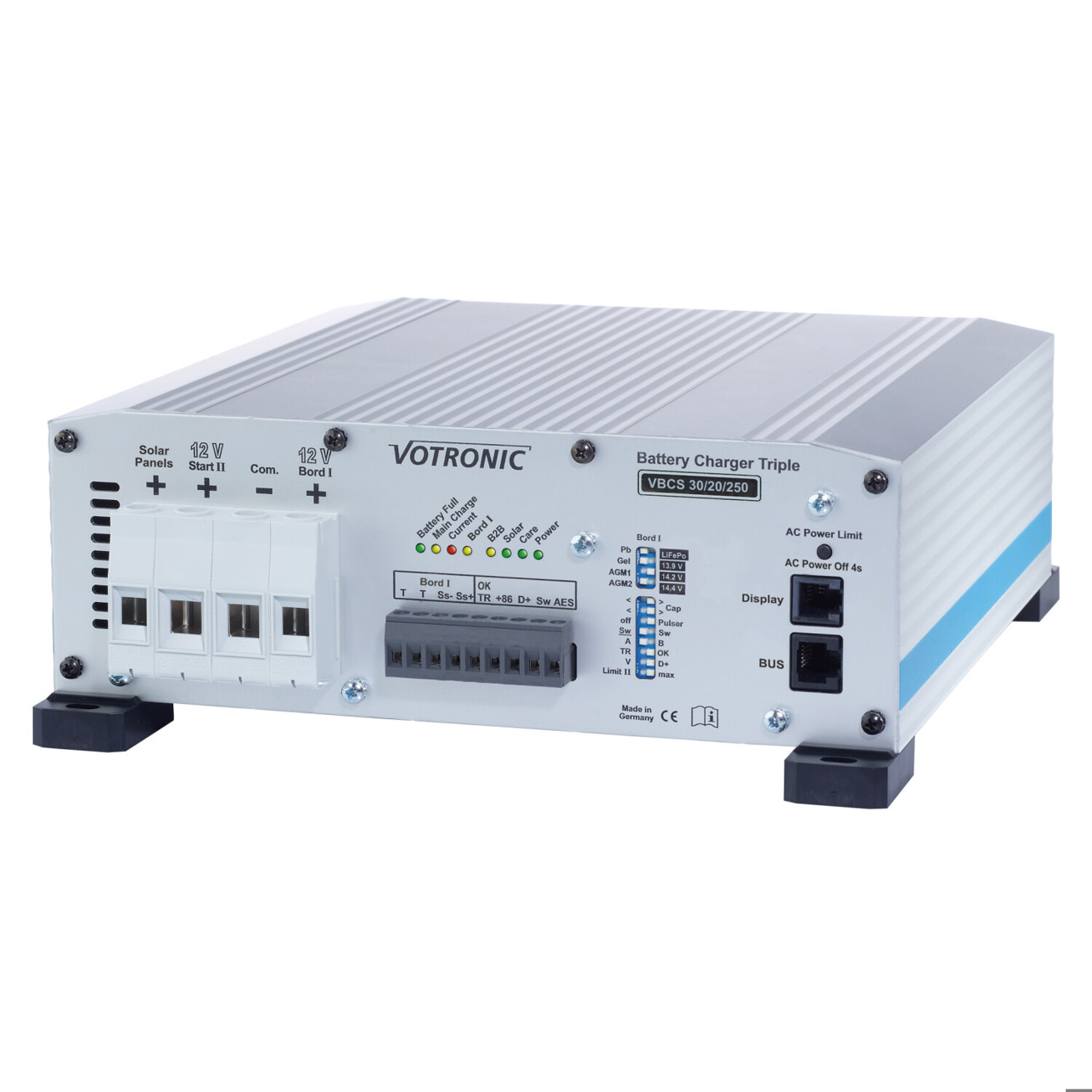 Votronic VBCS 30/20/250 Triple Solarladeregler - 20A für 12V Batterien, 250Wp Photovoltaik