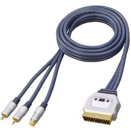 SCART Adapter 10m - GR-Kabel PB-483 Videokabel-Adapter (21-pin) Schwarz