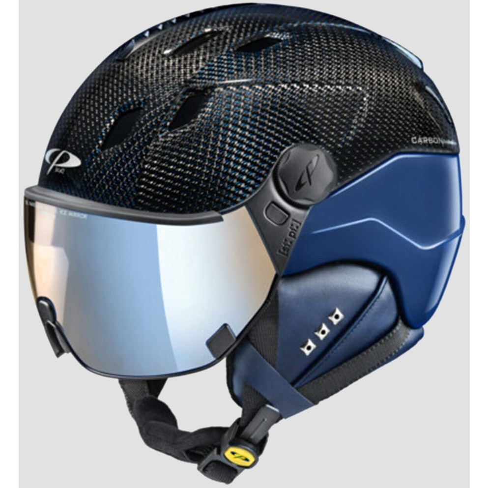 CP Helmets Corao+ Carbon - Ski- und Snowboardhelm (Blau Carbon Glänzend/Blau Glänzend)