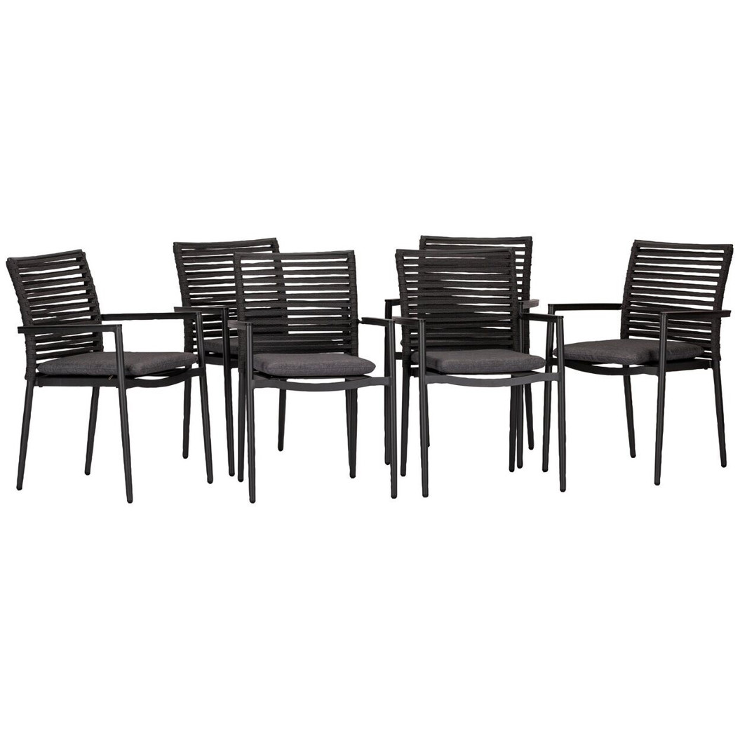 Acamp New Jersey 4er Set Gartensessel anthrazit