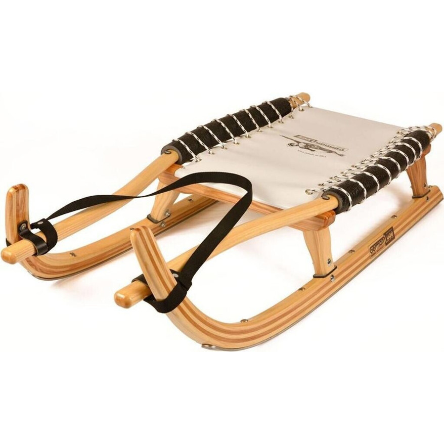 German Luge Schlitten 120 cm Doppel – Weiß (Modell 9463400)