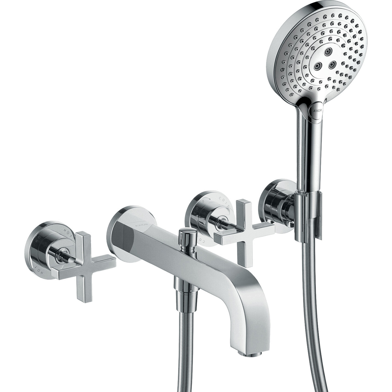 Axor Citterio 3-Loch-Wannenarmatur Wandmontage - Chrom (Modell 39447)