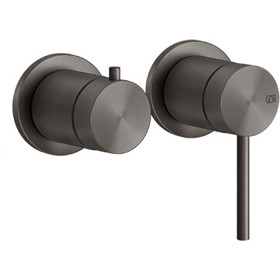 Gessi 316 Unterputz-Einhebelmischer - Metall Schwarz Gebürstet - Modernes Design für Duscharmaturen (54077707)