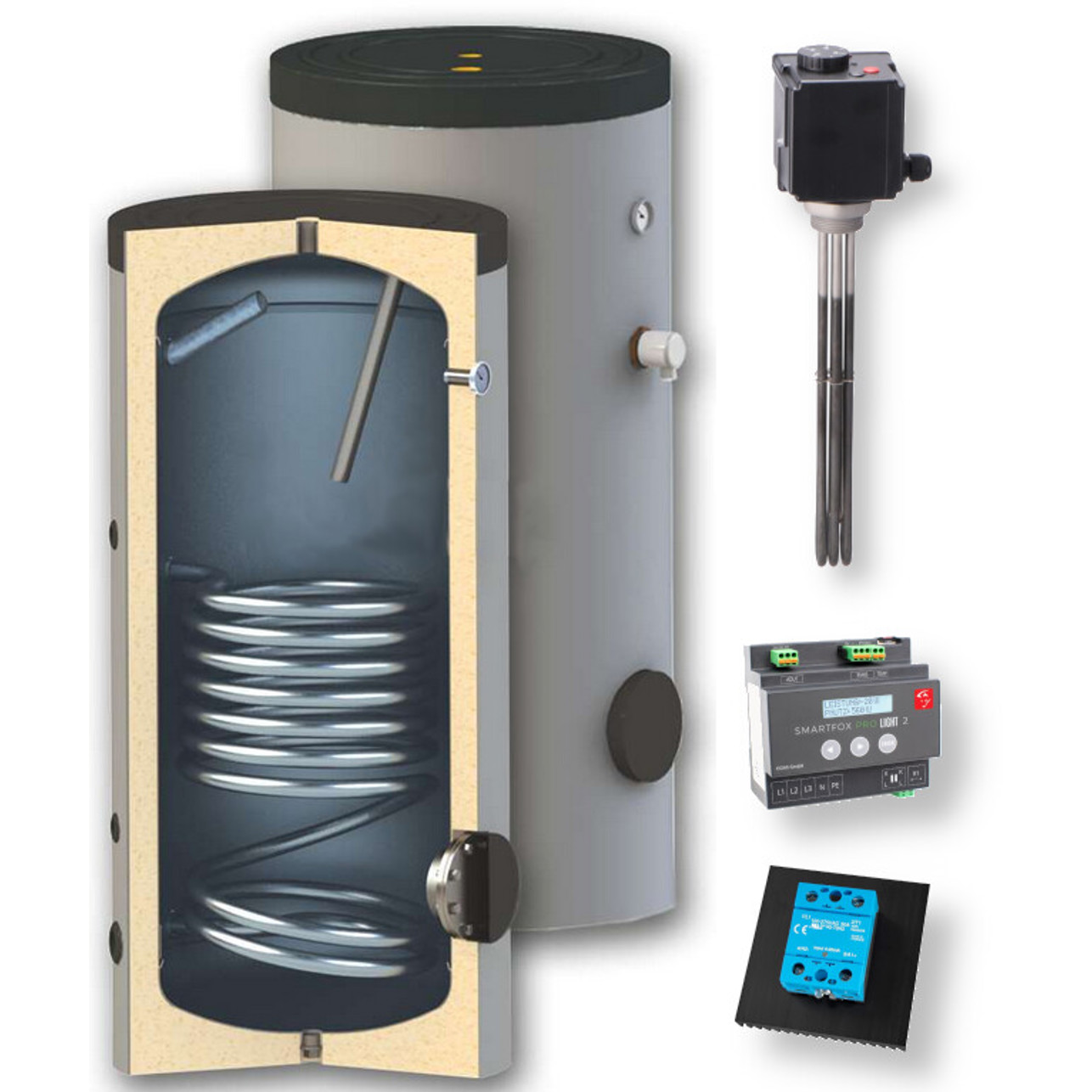 ThermoFLUX Komplett-Set 3kW Solarspeicher - Effiziente Wärmespeicherung mit Solar & Netzbetrieb
