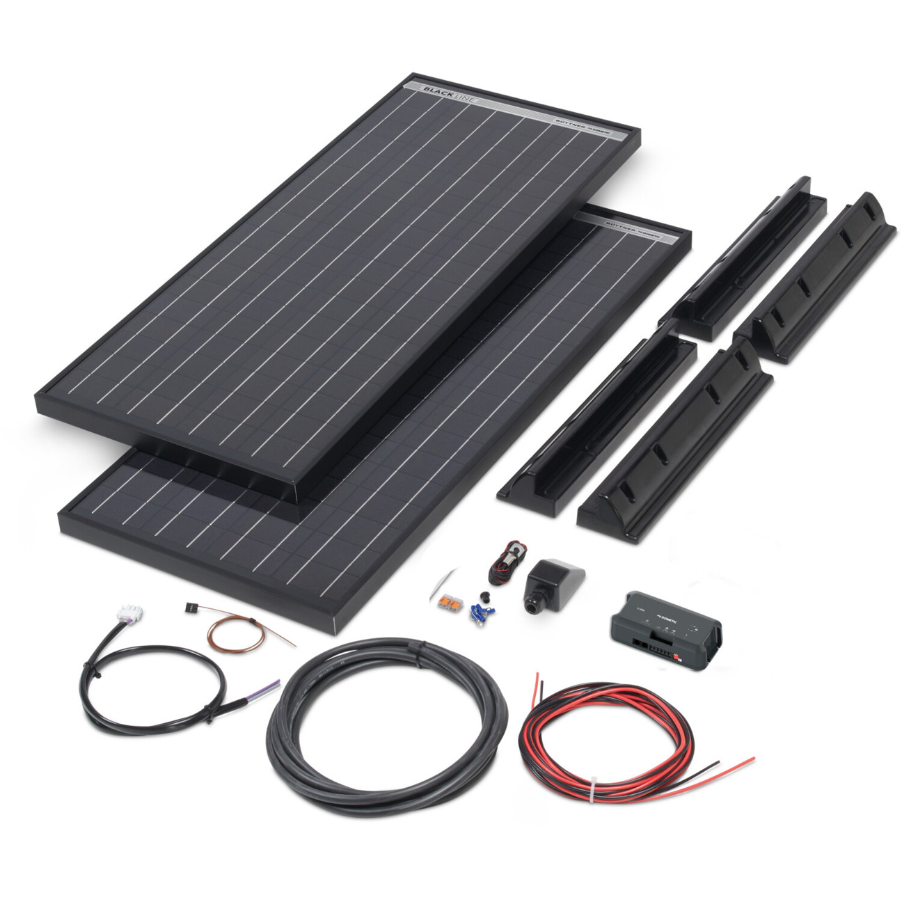 Büttner Elektronik Black Line MT 160-2 MC Solaranlage für Wohnmobil - 2x80W Komplett-Set