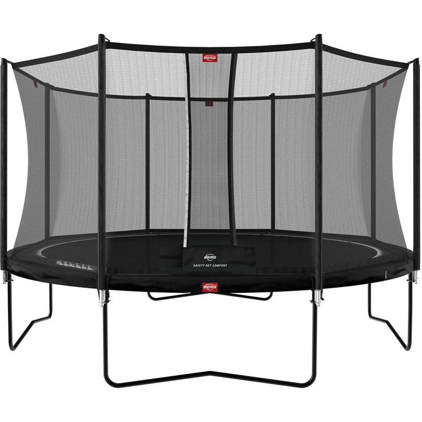 Berg Favorit 380 Trampolin Schwarz mit Comfort Sicherheitsnetz (35.12.95.02)