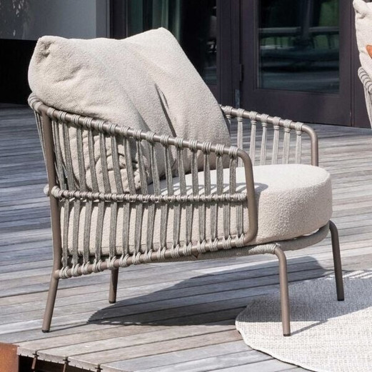 4Seasons Capalbio Loungesessel Edelstahl/Rope/Olefin Taupe