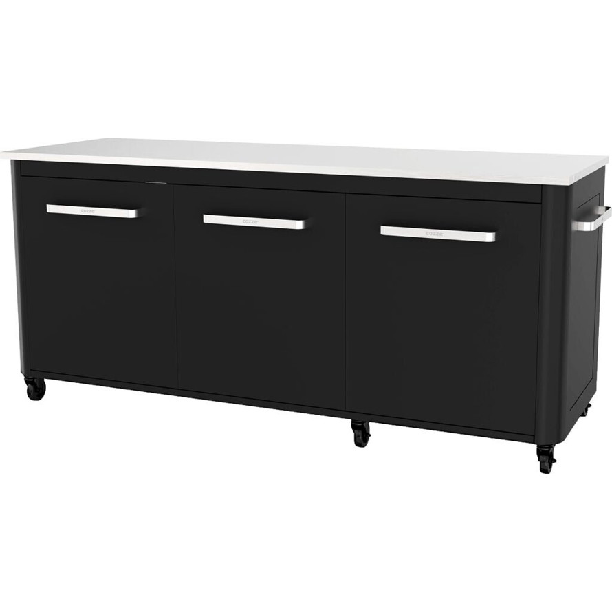 Cozze Outdoor Sideboard 210 x 67 x 90 cm schwarz (90528)