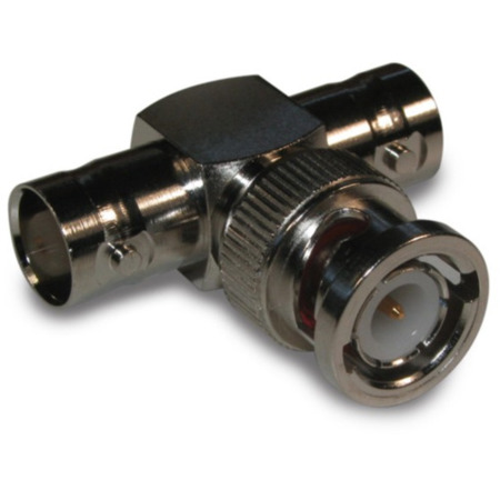 BNC T-Adapter | Koaxial-Adapter 50 Ω | BNC-Stecker auf 2 x BNC-Buchse | T-Form | 112459