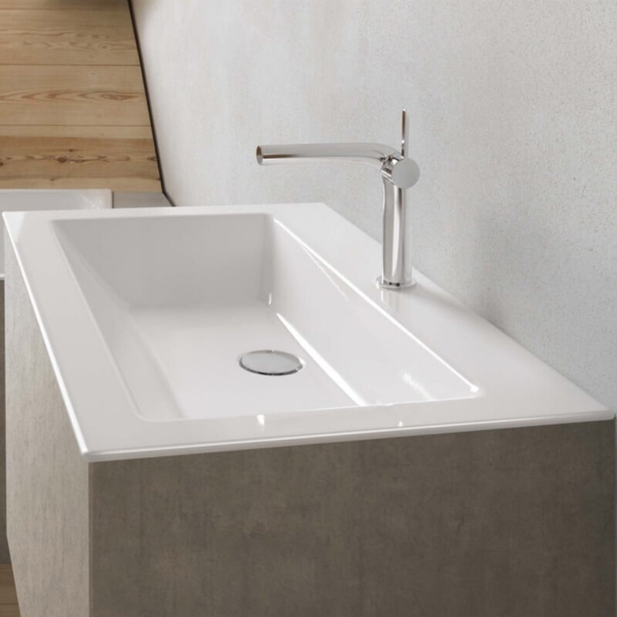 Bette Loft Waschbecken 80 x 49,5 cm in Weiß mit BetteGlasur Plus (A230-000HLW1,PW)