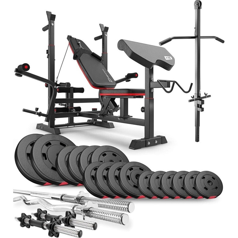Hop-Sport Hantelbank HS-1075 mit 75 kg Hantelset – Ideal für effektives Workout