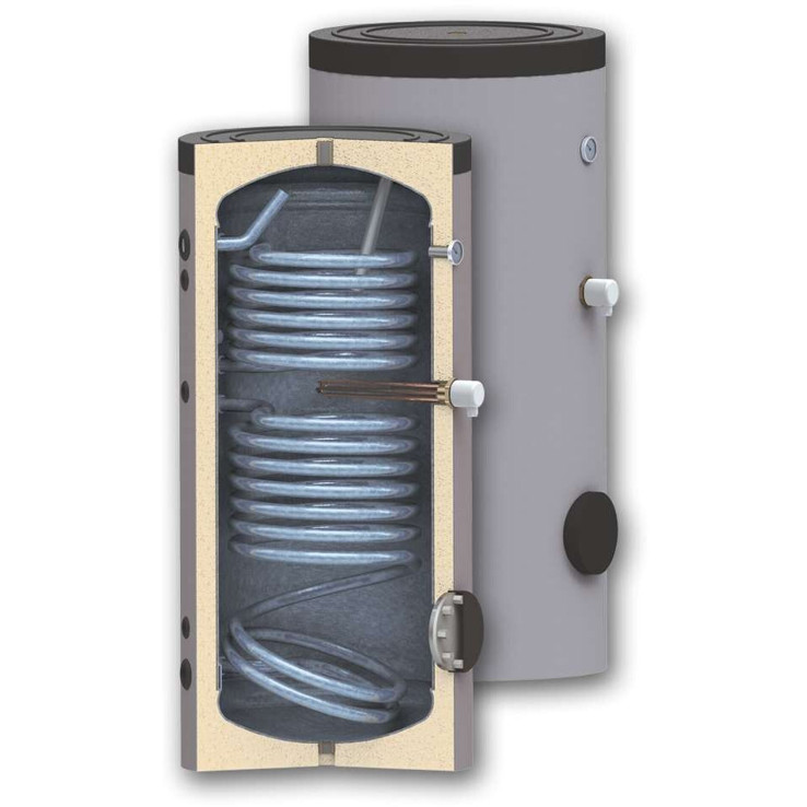 ThermoFLUX TBWS-RR Solarspeicher 150 Liter - Trinkwasserspeicher mit 2 Wärmetauschern