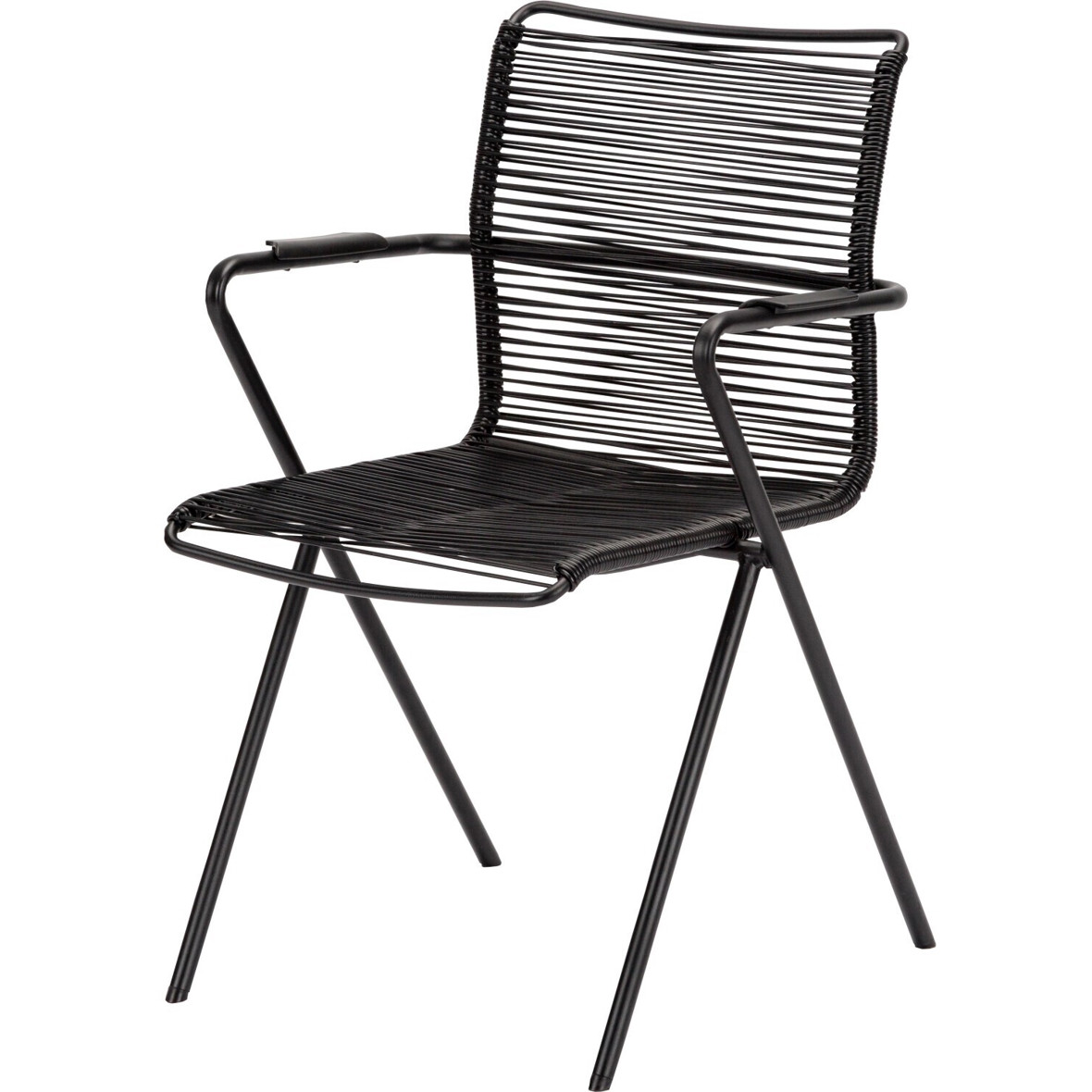 Acamp Alpha Rope Stapelsessel 6er Set - Anthrazit-Nero - Wetterfest & Platzsparend 55x57x83cm