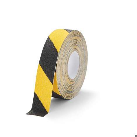 DURABLE DURALINE® GRIP+ Antirutschband 50 mm - Gelb/Schwarz | Aluminiumband