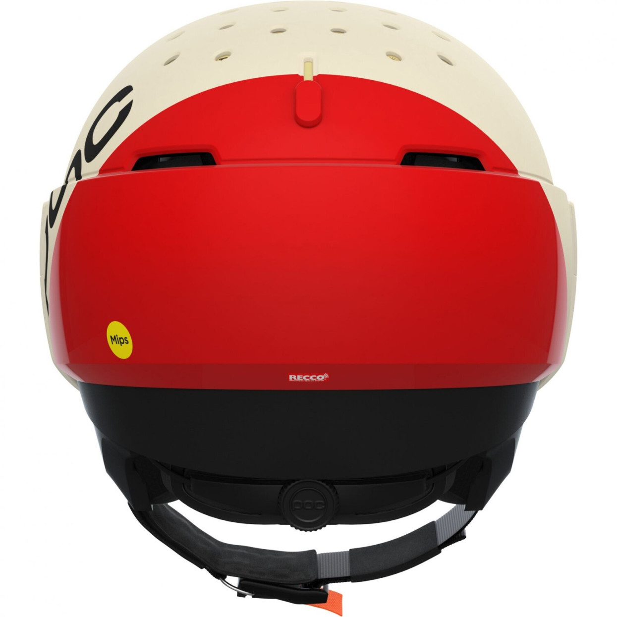 POC Levator MIPS Skihelm - Uranium Rouge/Blanc
