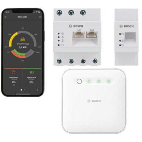 Buderus 7739621962 Solar-Energiemanager mit Batteriemonitor - Intelligente Solarheizung Steuerung per App