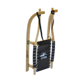 German Luge Schlitten 115S - Schwarz - Eiskanal Schlitten für Kinder und Erwachsene