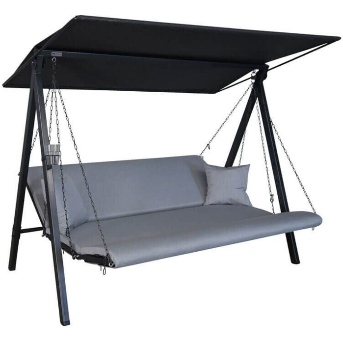 Angerer Hollywoodschaukel Lounge Zip granit