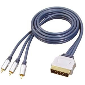 Videokabel-Adapter SCART (21-pin) - 10 m - Schwarz - GR-Kabel PB-479
