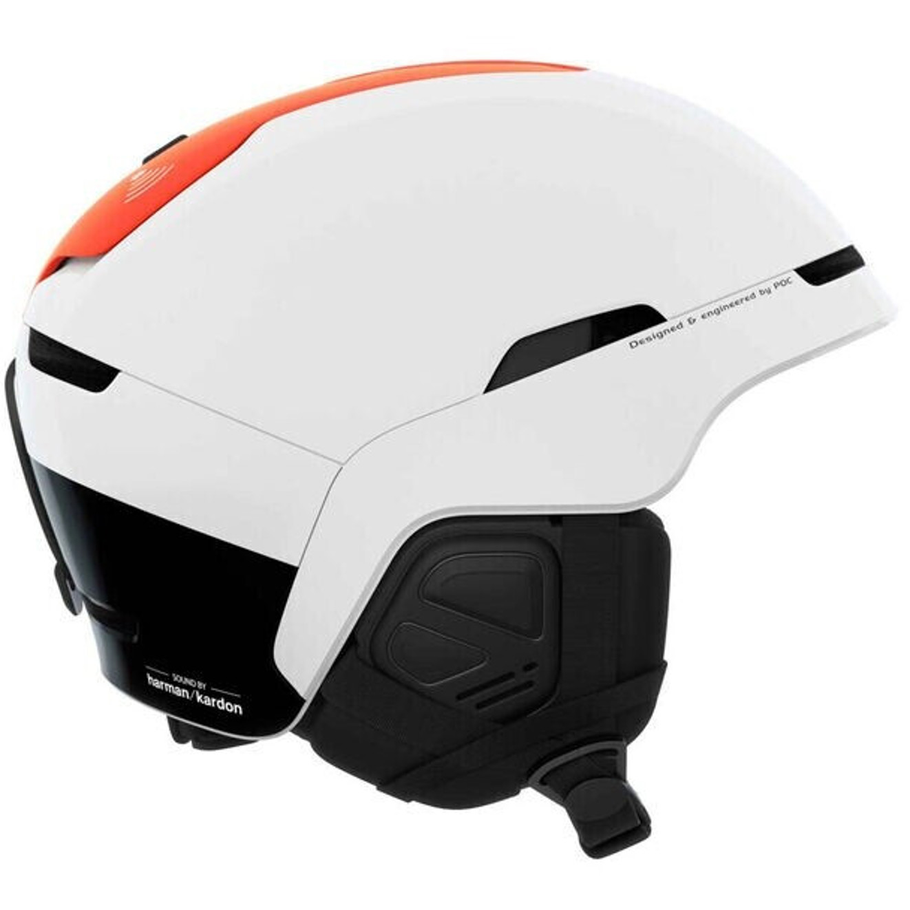 POC Obex Connect MIPS Skihelm - Hydrogen White / Fluorescent Orange