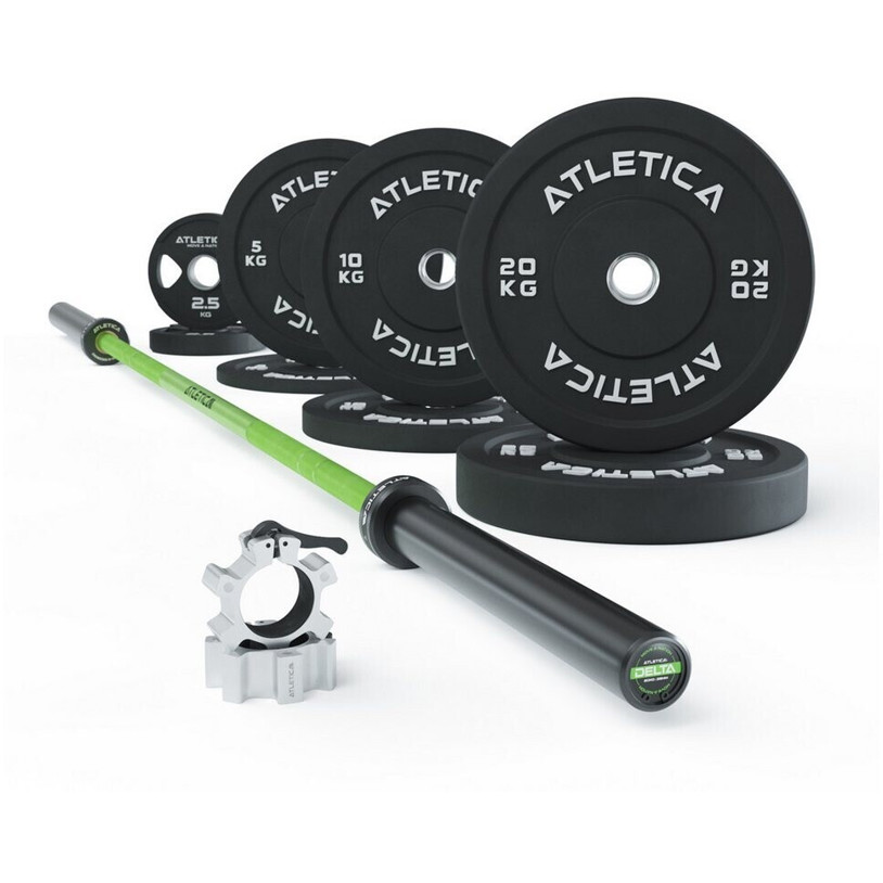 Atletica Delta HighRep Langhantel Set - 75 kg - Electric Green