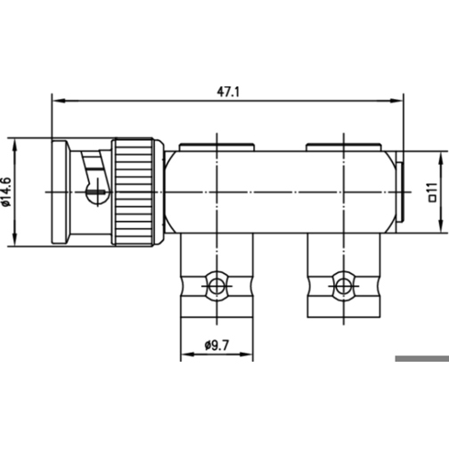 BNC T-Adapter T-Stück - Sti-Bu-Bu