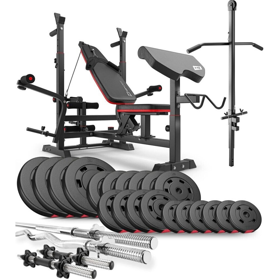 Hop-Sport Hantelbank HS-1075 mit 105 kg Hantelset - Ideal für Ihr Home Gym