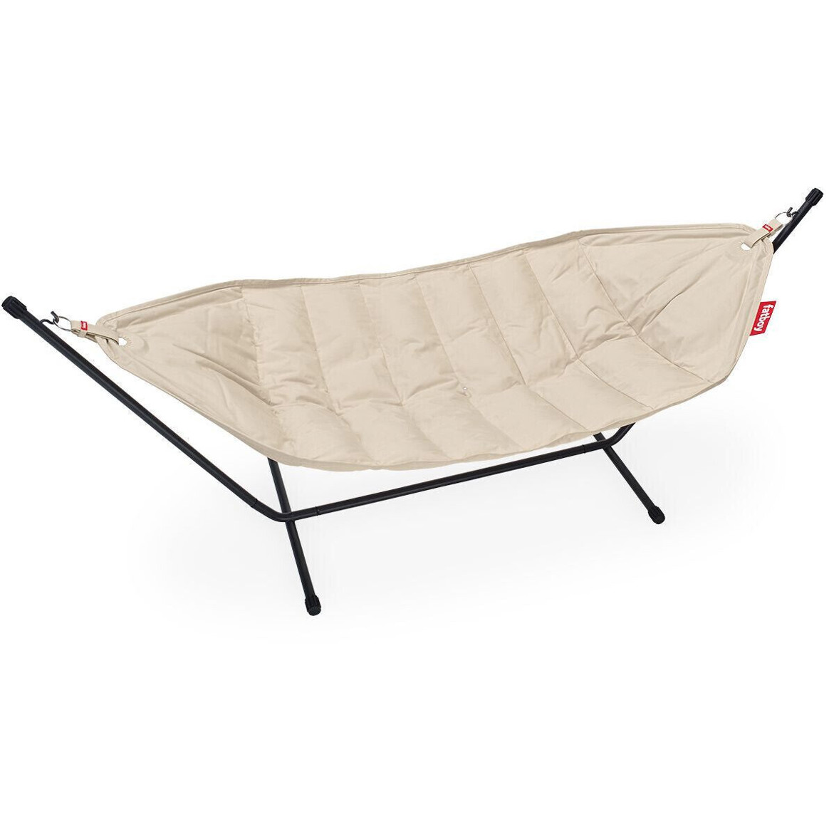 Fatboy Headdemock Superb Deluxe Hängematte mit Gestell Schwarz Sahara - Premium Outdoor Relaxliege für 2 Personen