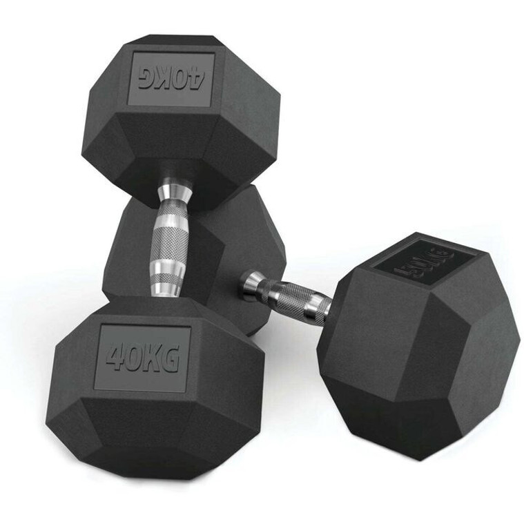 Atletica Hexagon Hantel Set - 40 kg - Fitness Training mit Ergonomischem Design