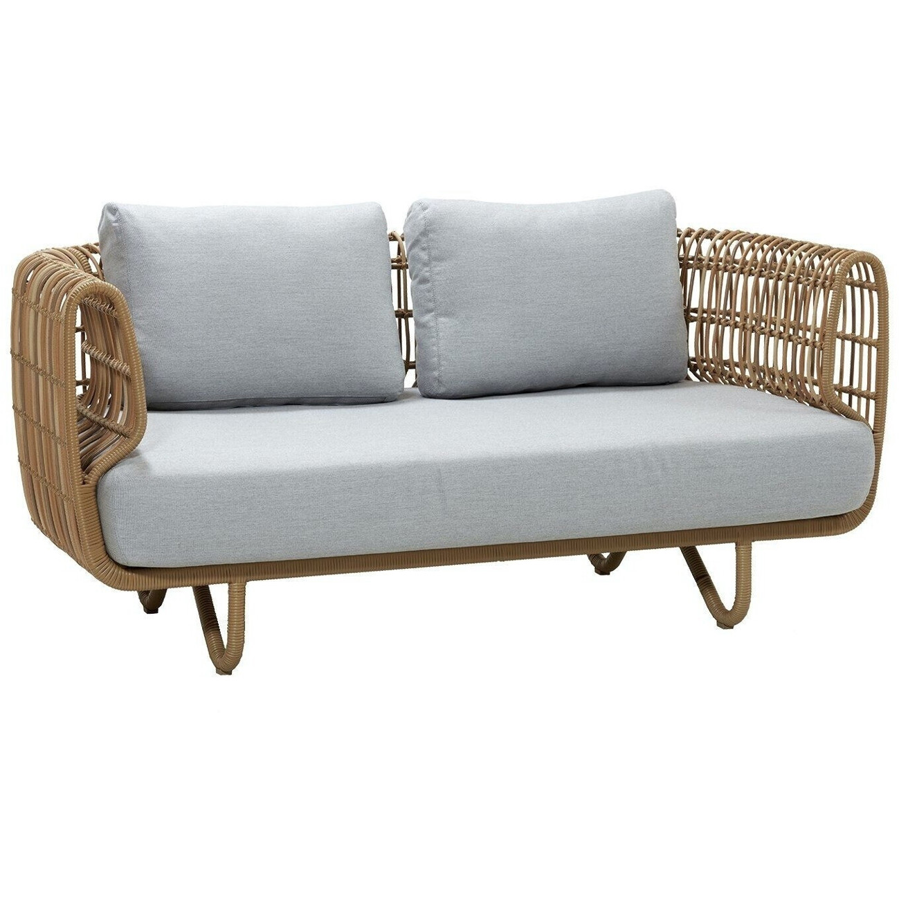 Cane-line Nest 2-Sitzer Sofa inkl. Kissensatz Light Grey