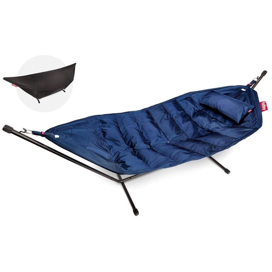 Fatboy Headdemock Deluxe Set Hängematte mit Gestell - Dunkelblau für 2-3 Personen