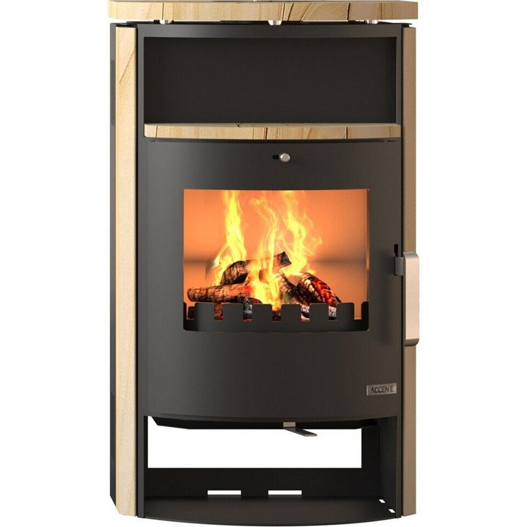 Accente International Pamir Sandstein Schwarz 6,7 kW Kaminofen