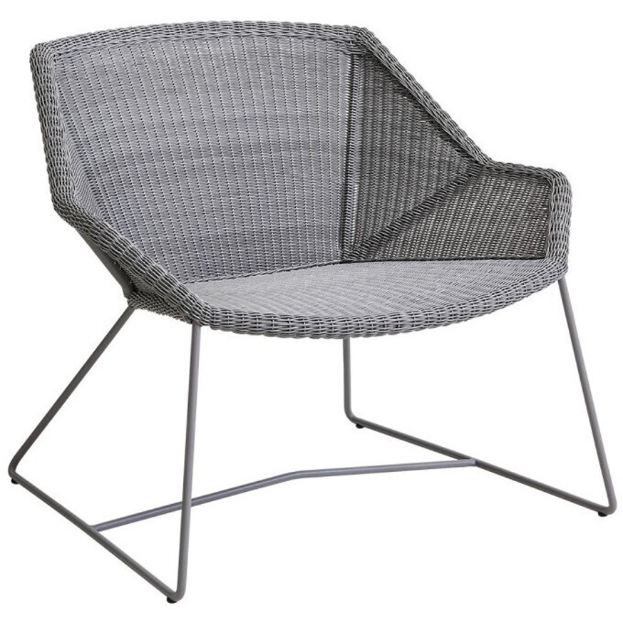 Cane-line Breeze Loungesessel Stahl/Geflecht Hellgrau (5468LI)
