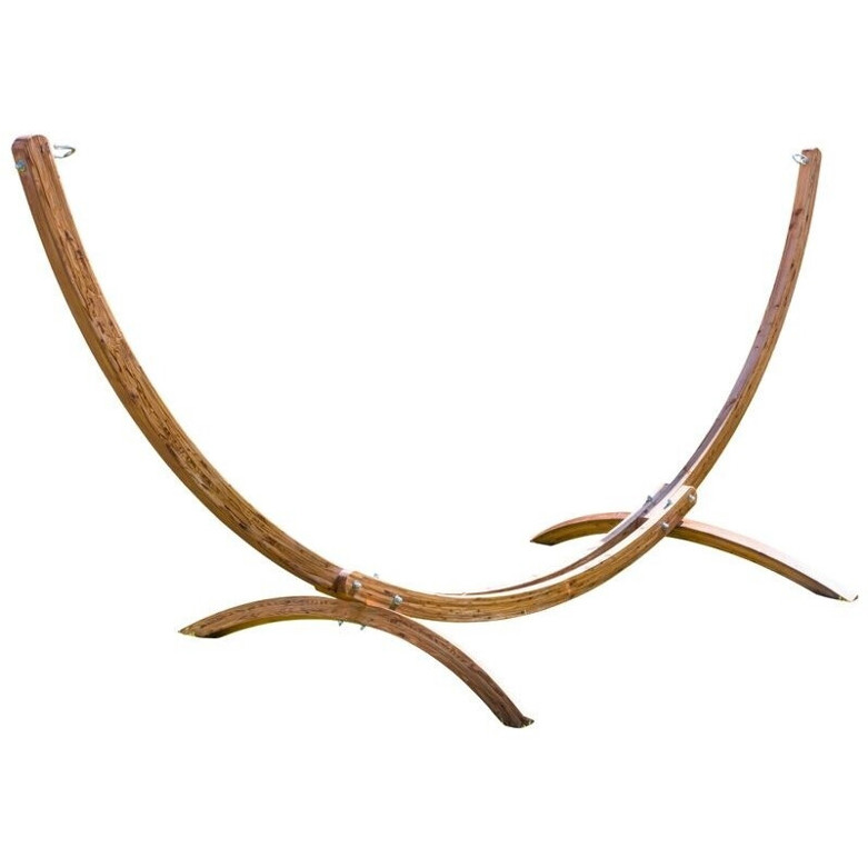 MacaMex Siesta Grande Deluxe Hängematte mit Gestell Natur - XXL Doppelhängematte für 2-3 Personen