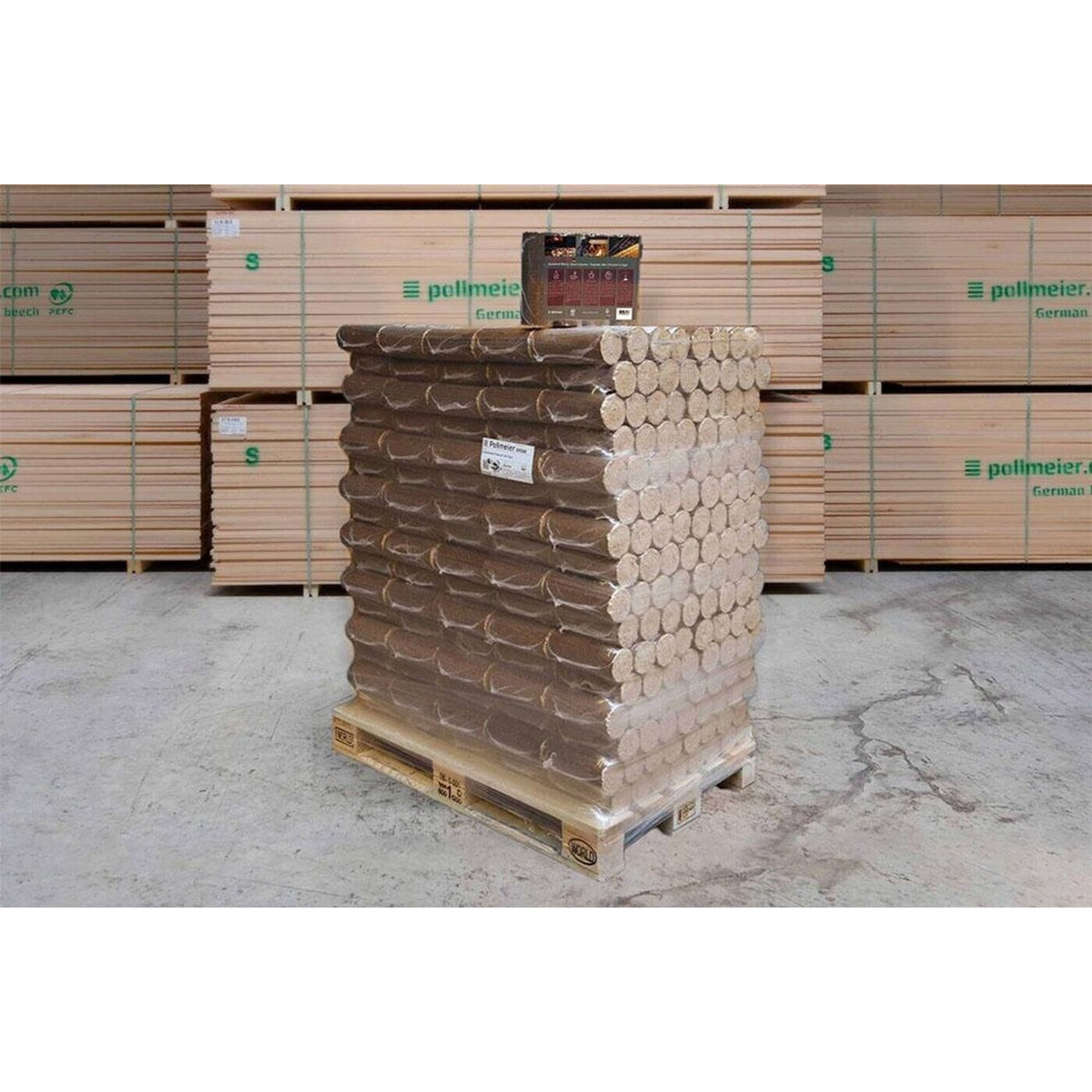 Buri Buchenholz-Briketts, 960 kg Palette - Hochwertige Brennstoffe für effizientes Heizen