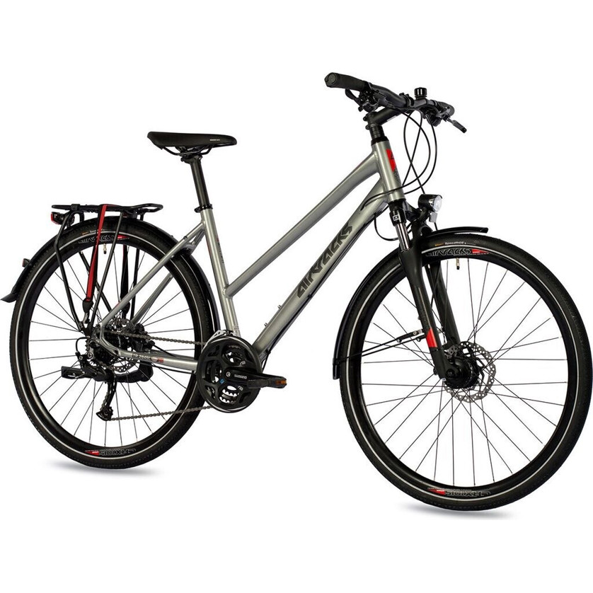 Airtracks Damen Trekkingrad TR.2845L 28 Zoll - 24-Gang Shimano Alivio Tourenrad in Grau