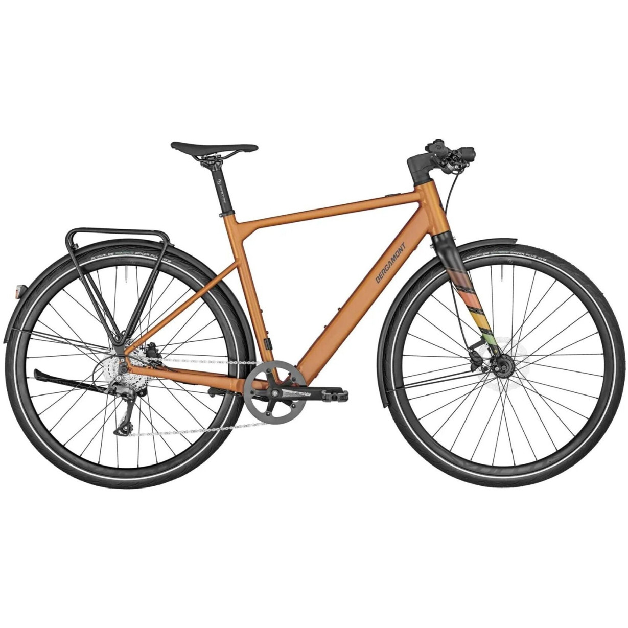 Bergamont E-Sweep Sport 2024 - Elektro-Trekkingrad mit Mittelmotor, 28 Zoll, 11 Gänge, Orange