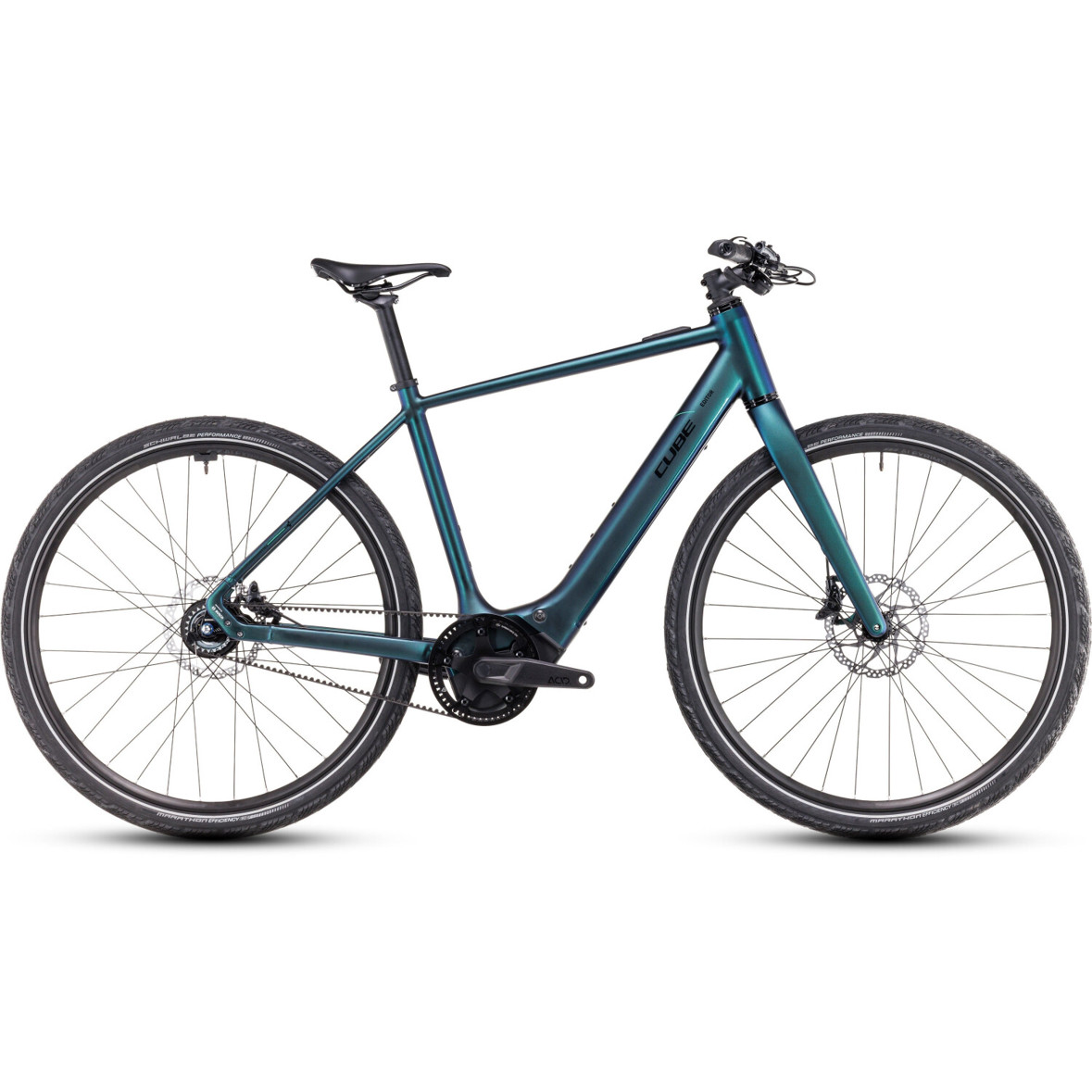 Cube Editor Hybrid SLT 2024 E-Bike - 10-Gang Nabenschaltung, Bosch Performance SX Motor, 400Wh Akku, goblin'n'glossy