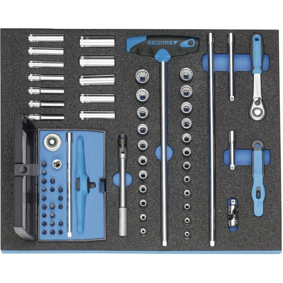 Gedore Steckschlüssel-Sortiment 1/4" in 2/4 Check-Tool-Modul (2005 CT2-D 20)