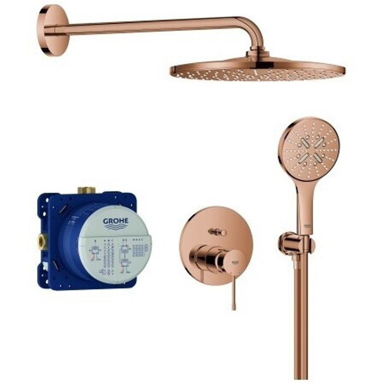 GROHE Essence Unterputz Duschsystem mit Rainshower Mono 310 - Warm Sunset (25287DA0)