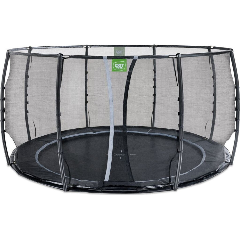 Exit Toys Dynamic 427 cm ebenerdiges Trampolin mit Sicherheitsnetz – Schwarz